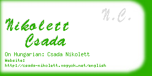nikolett csada business card